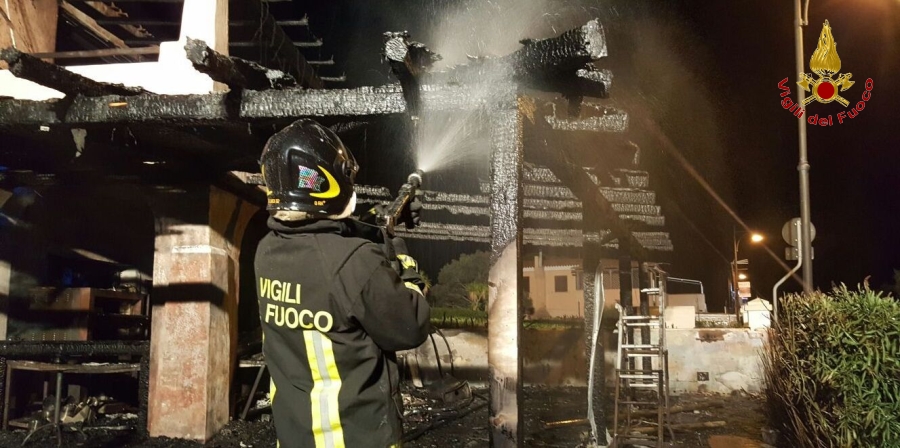 Sassari, incendio in un bar pizzeria nel comune di Olbia