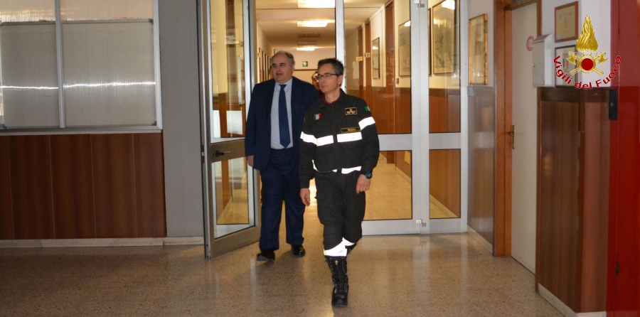 Padova, il nuovo Prefetto, Renato Franceschelli in visita al Comando dei Vigili del fuoco