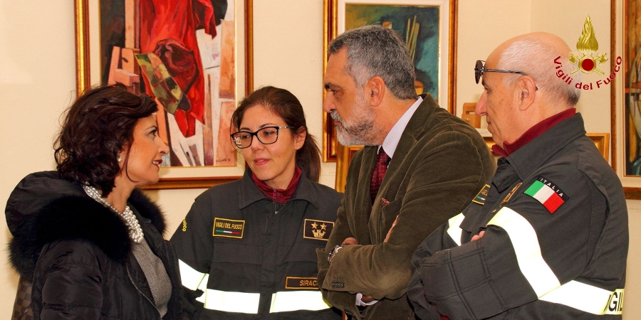 Siracusa, i Vigili del fuoco presenti alla manifestazione "Volalibro" nella città di Noto