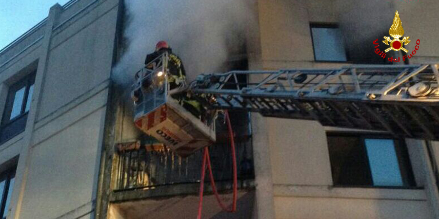 incendio in appartamento