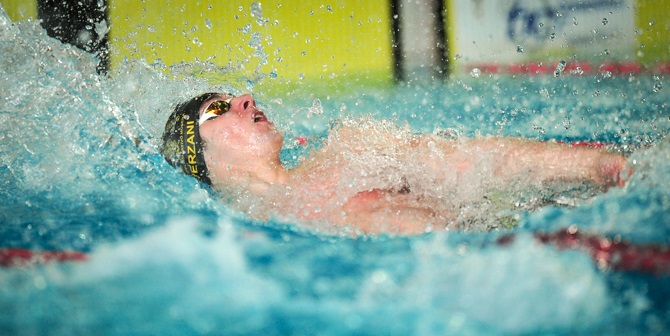 Lorenzo Mora in gara