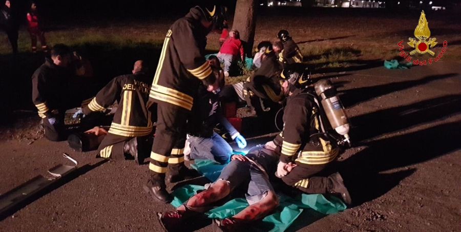 Novara, esercitazione antincendio