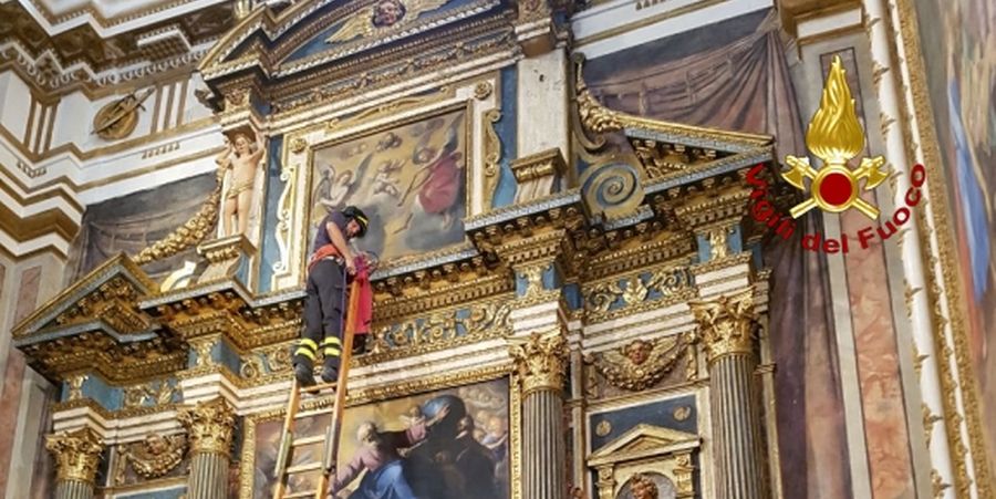 Ancona, recuperata statua nella basilica di Fabriano
