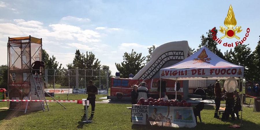 Venezia, i Vigili del Fuoco al Parco San Giuliano con il percorso 115 junior