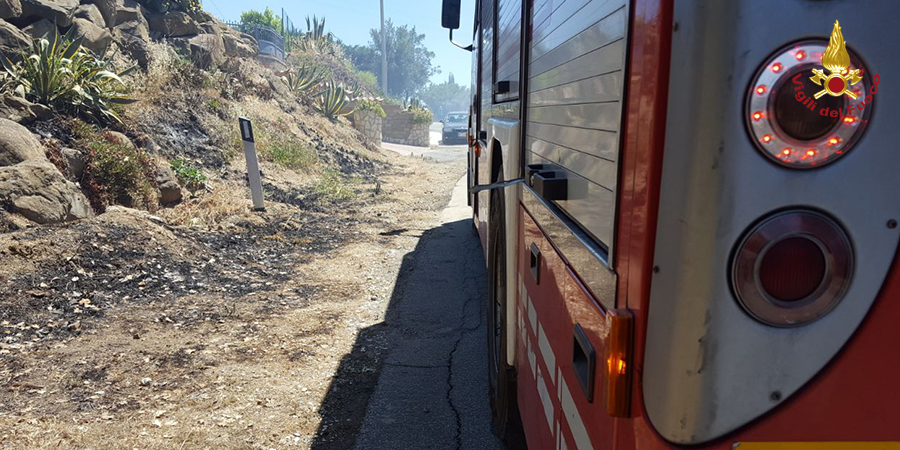 Roma: incendio sterpaglie