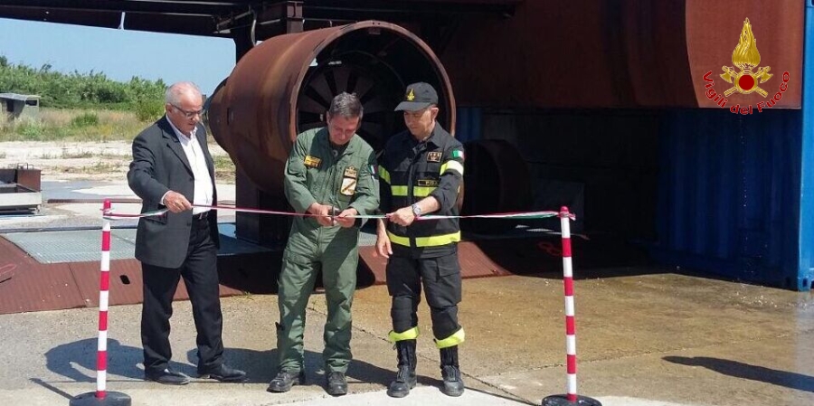 Pisa, inaugurato nuovo impianto di simulazione incendio presso l'aeroporto della 46° Aerobrigata