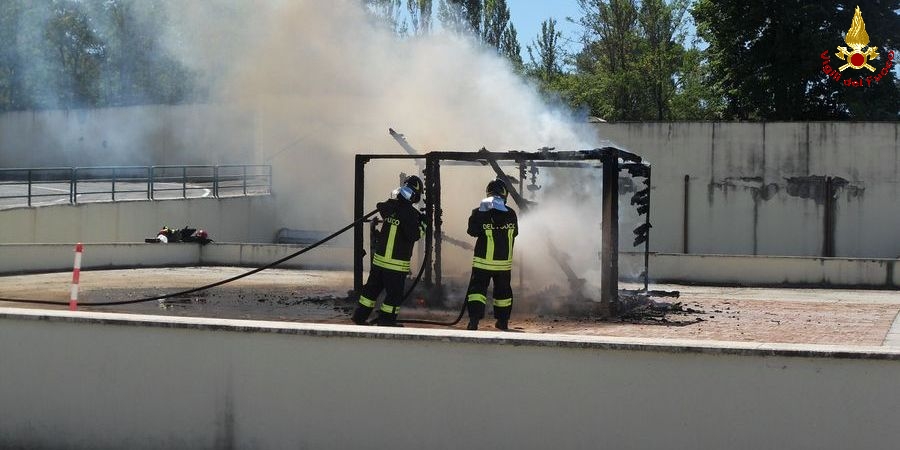 Scuola Formazione Operativa (S.F.O.), eseguita prova a fuoco su una casetta in legno