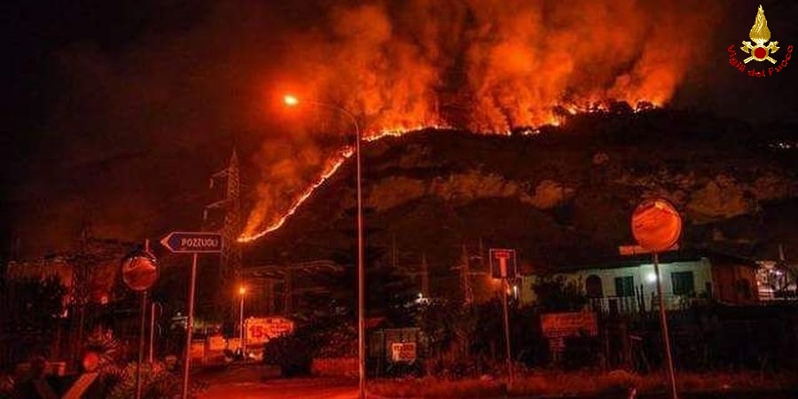 L'Italia colpita dai roghi - Aggiornamento al 18/07/2017