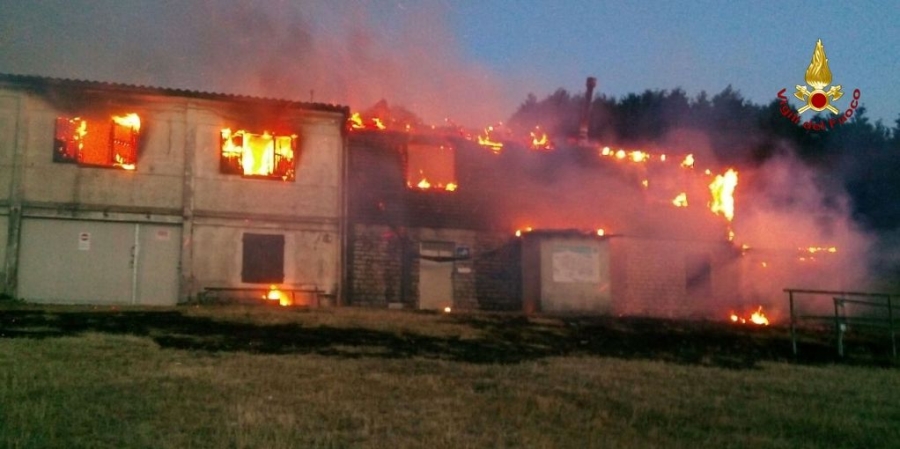Ancona, incendio presso un rifugio sul Monte Nerone