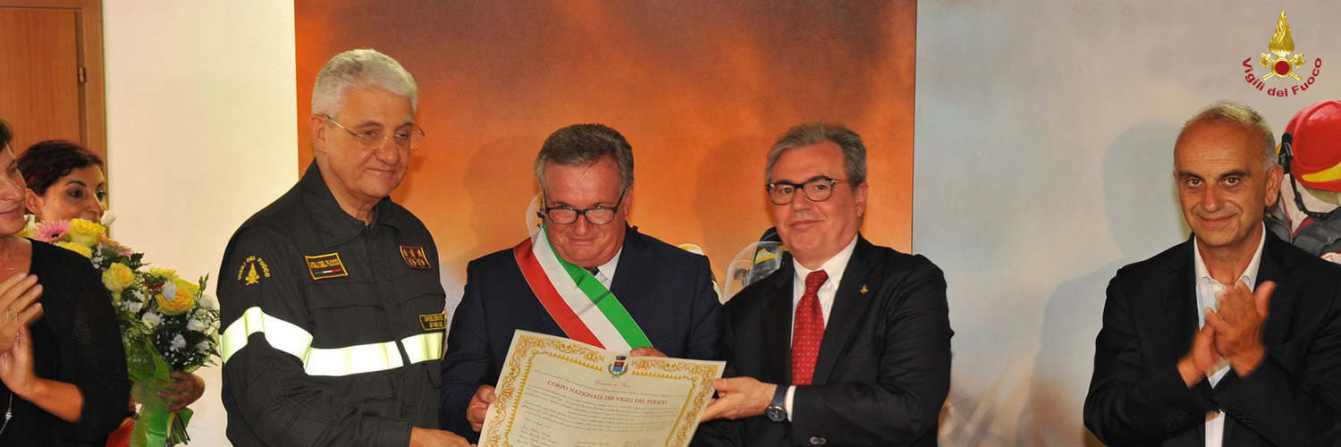 Preci, cittadinanza onoraria al Corpo Nazionale dei Vigili del Fuoco