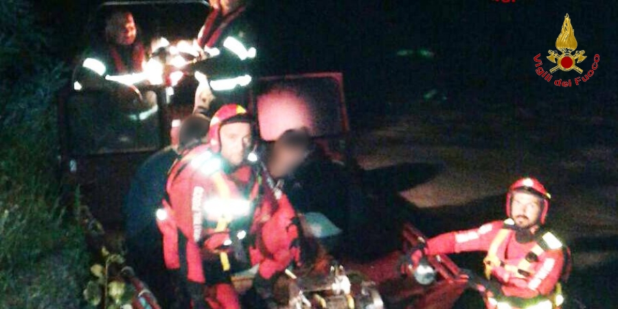 Treviso, restano intrappolati su un isolotto del Piave, salvati nella notte dai Vigili del fuoco