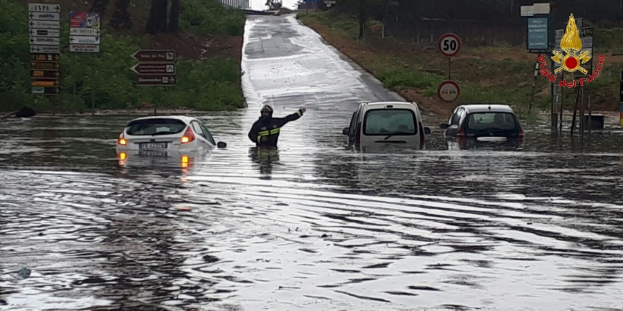 Roma, effettuati numerosi interventi a causa delle piogge torrenziali