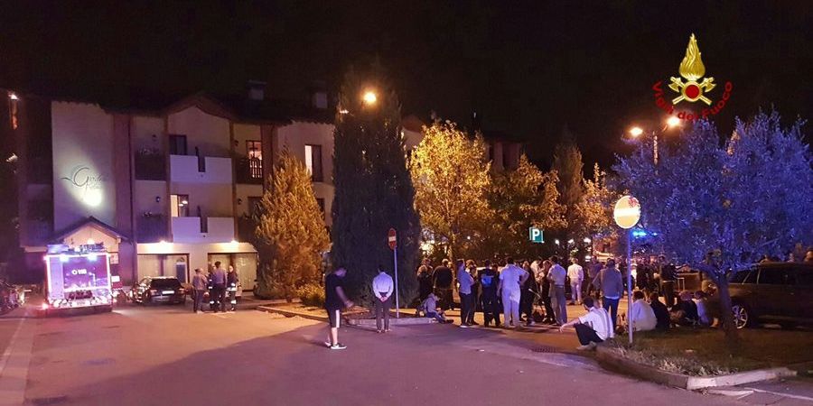 Treviso, incendio in albergo