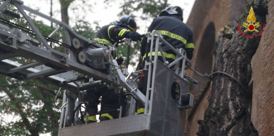 Roma, é proseguita incessante l'opera dei Vigili del fuoco a causa del maltempo