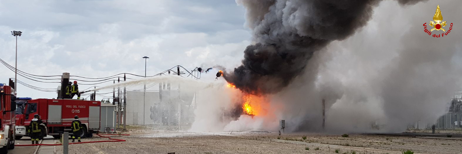 Caserta, incendio in centrale elettrica