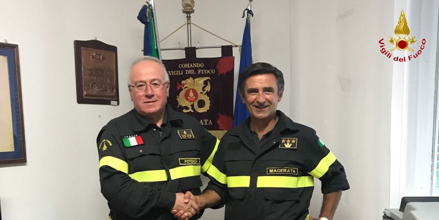 Macerta, avvicendamento al Comando provinciale dei Vigili del fuoco