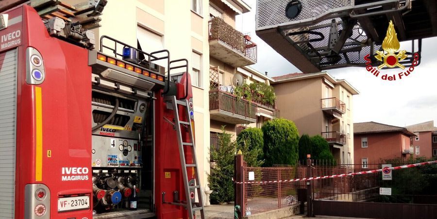 Varese, incendio in un appartamento
