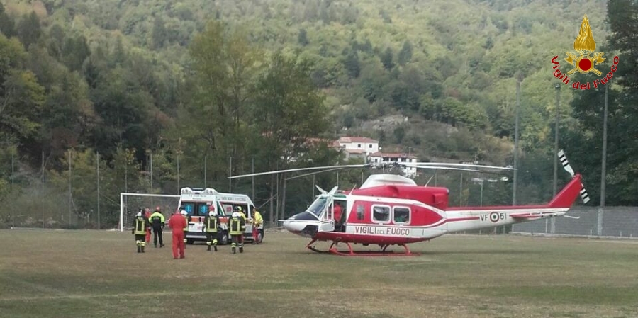 La Spezia, due interventi di soccorso a persona con l'elicottero "Drago.51"