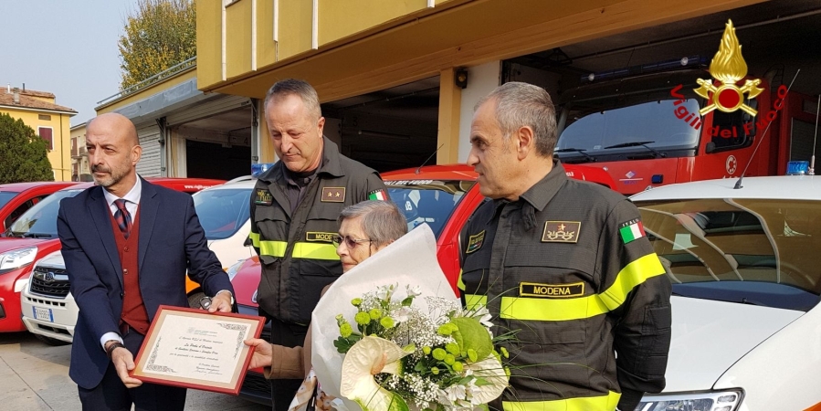 Modena, si é svolta la cerimonia per la consegna dei mezzi donati al Comando dei Vigili del fuoco