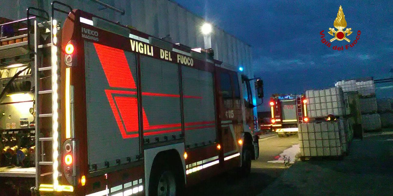 Vicenza, incendio in un impianto aziendale nel comune di Pianezze di Marostica