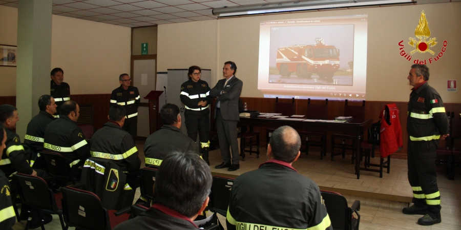 Latina, il Prefetto Pierluigi Faloni in visita di saluto al Comando provinciale dei Vigili del fuoco