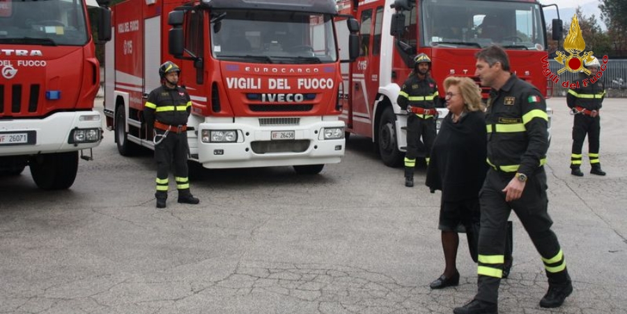 Frosinone, il Prefetto Emilia Zarrilli in visita al Comando provinciale dei Vigili del fuoco