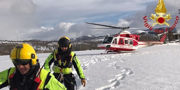 Chieti, operazioni di soccorso per incidenti a sciatori sulla Majella