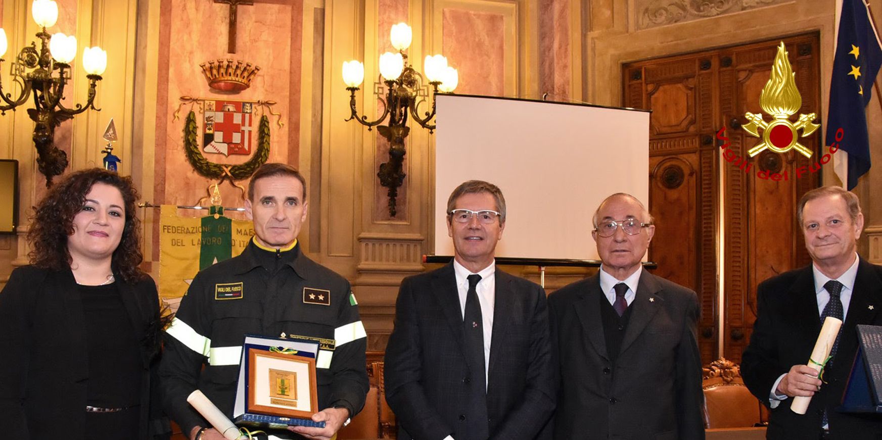 Padova, ai Vigili del fuoco il Primo premio 2017 della Federazione dei Maestri del Lavoro d'Italia