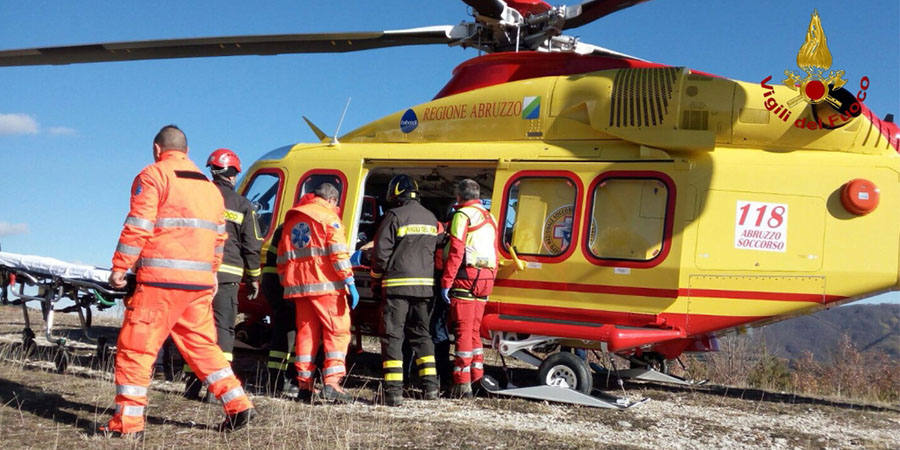 Ascoli Piceno,  soccorso a Forca di Presta