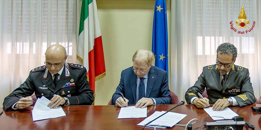 Firmato protocollo d'intesa tra Vigili del Fuoco e Carabinieri