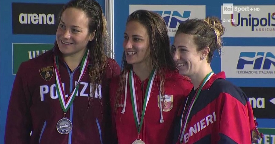 Simona Quadarella - podio 400SL