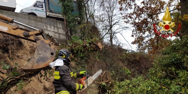 Rieti, i Vigili del fuoco impegnati a fronteggiare l'emergenza maltempo