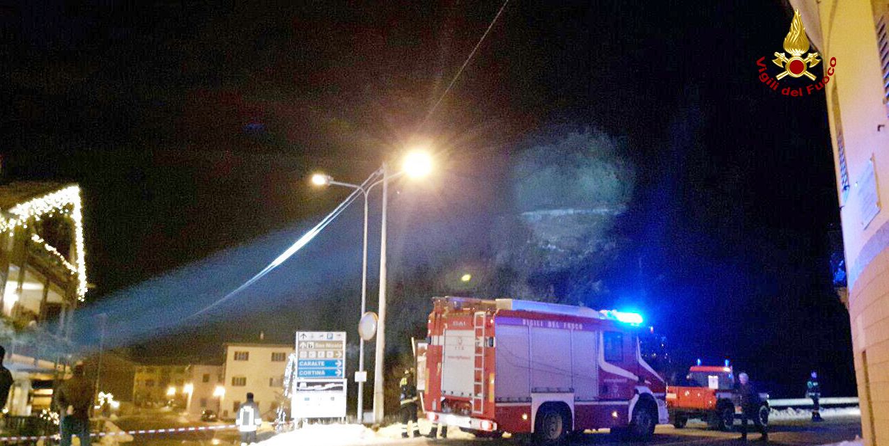 Belluno, evacuate otto famiglie ai piedi del monte Zucco causa frana