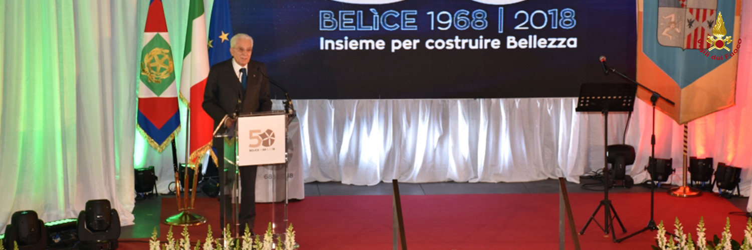 Trapani, 50° Anniversario del terremoto della Valle del Belice - Visita del Presidente della Repubblica a Partanna