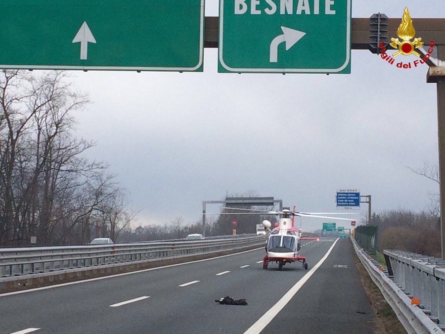 Varese, incidente sull'autostrada A8