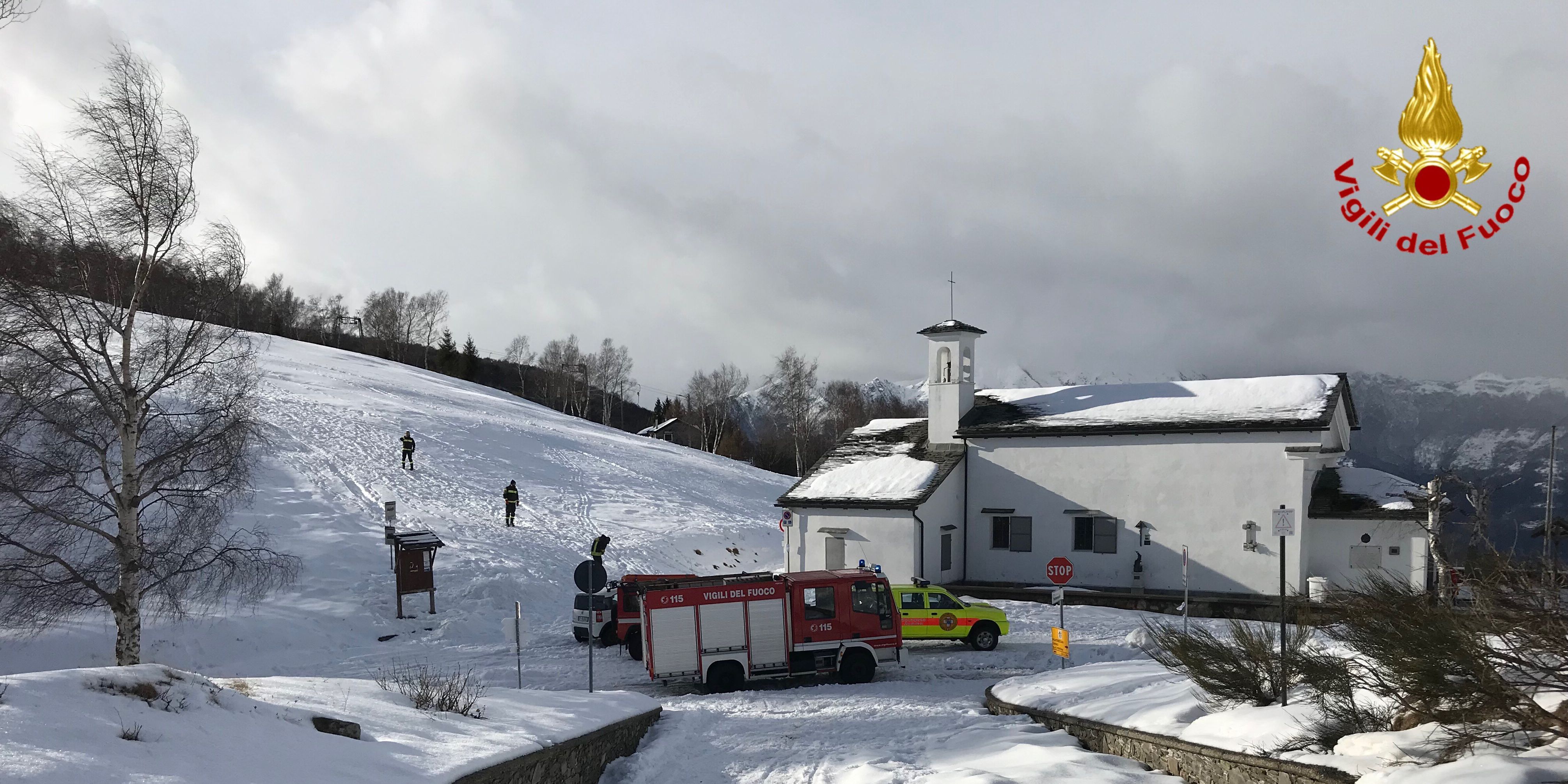 Varese, i Vigili del fuoco sul Monte Covretto per soccorso a persona