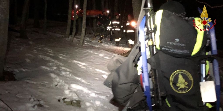 Pistoia, soccorso a comitiva di escursionisti in difficoltà sull'Appennino innevato