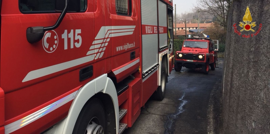 Novara, incendio tetto nel comune di Divignano