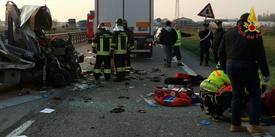 Verona, incidente stradale nel comune di Zevio