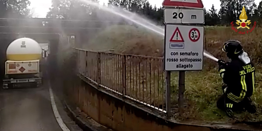 Perugia: fuoriuscita di GPL da un'autocisterna