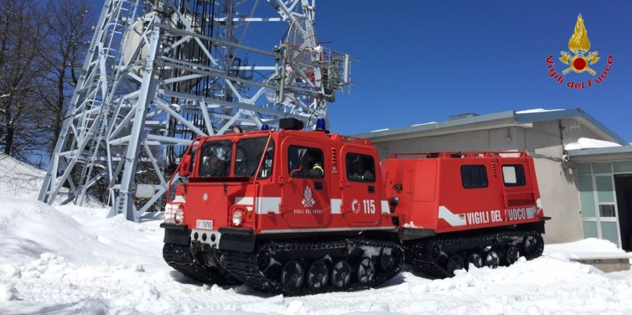 Potenza, il nucleo TLC dei Vigili del fuoco ripristina il ponte radio su Monte Vulture