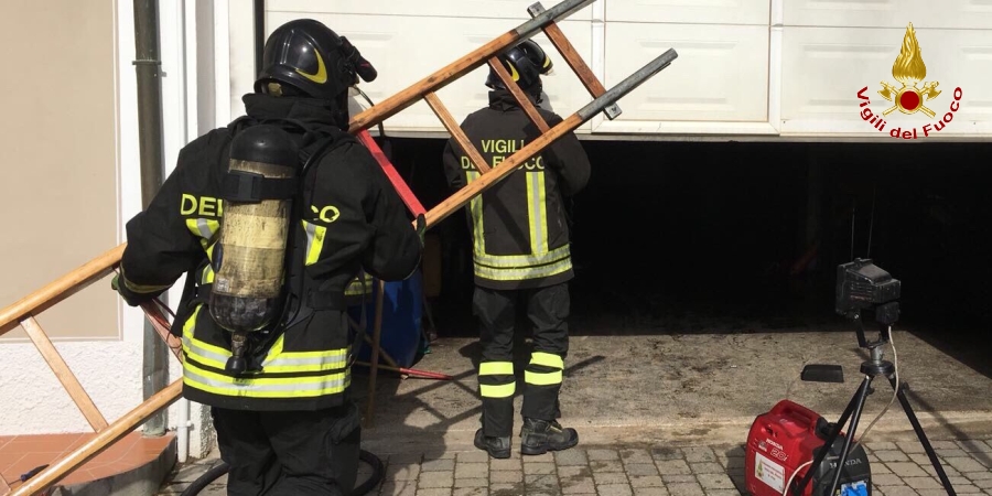 Pisa, principio d'incendio garage nel comune di Ponsacco