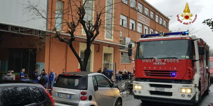 Genova, in fiamme macchinario speciale presso l'Ansaldo energia