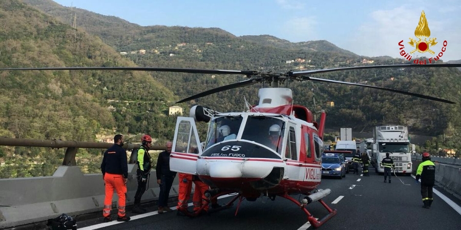 Genova, doppio intervento dell'elicottero "Drago.65" per soccorso a persona