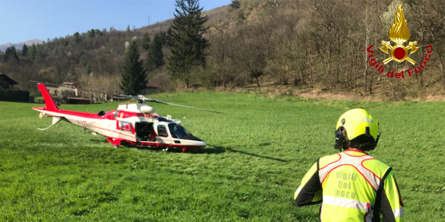 Lecco, intervento per una frana a Cortenova