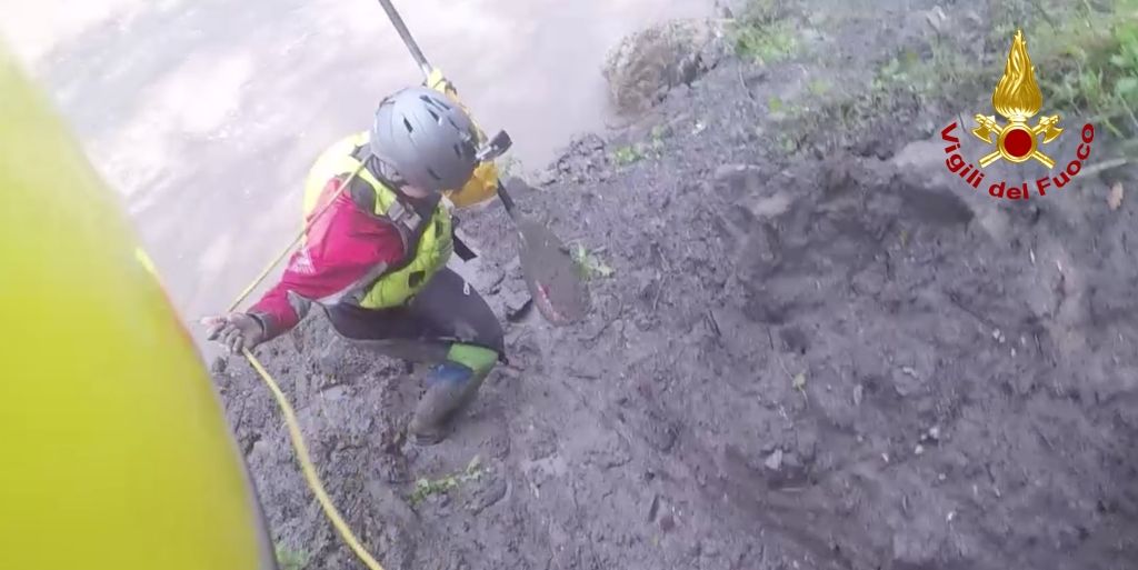 Bologna, soccorsa con l'elicottero "Drago.60" una canoista in difficoltà