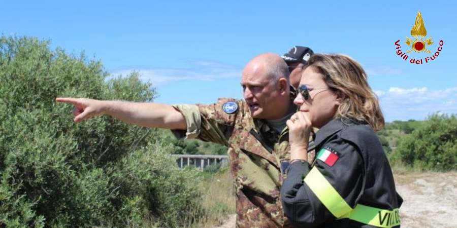 Taranto, esercitazione antincendio presso il deposito munizioni della Marina Militare a Buffoluto