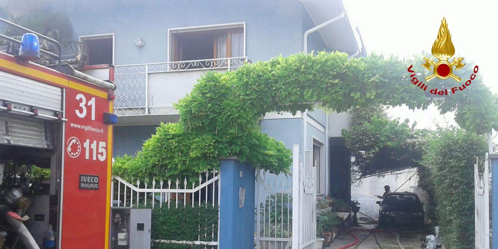 Padova, incendio abitazione a Montegrotto Terme