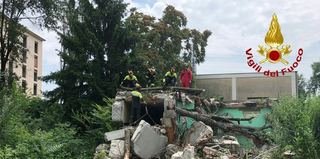 Brescia, attività addestrativa USAR (Urban Search and Rescue) Medium