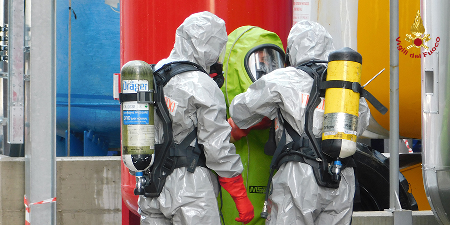 Campobasso, simulazione incendio di toulene